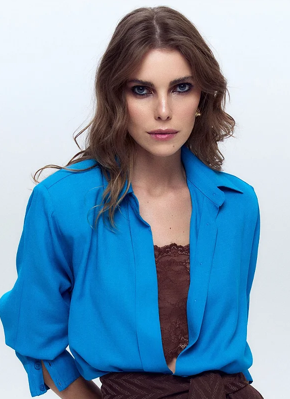 Top Raizz Camilla Renda Marrom