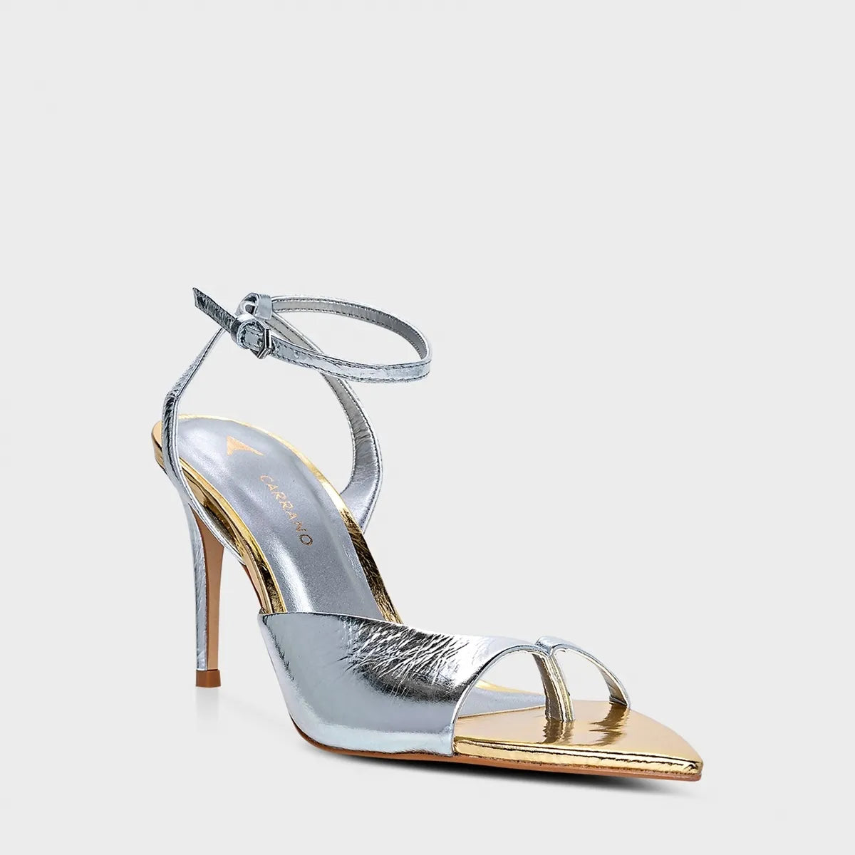Sandalia Carrano Classy Salto Fino Couro Couro