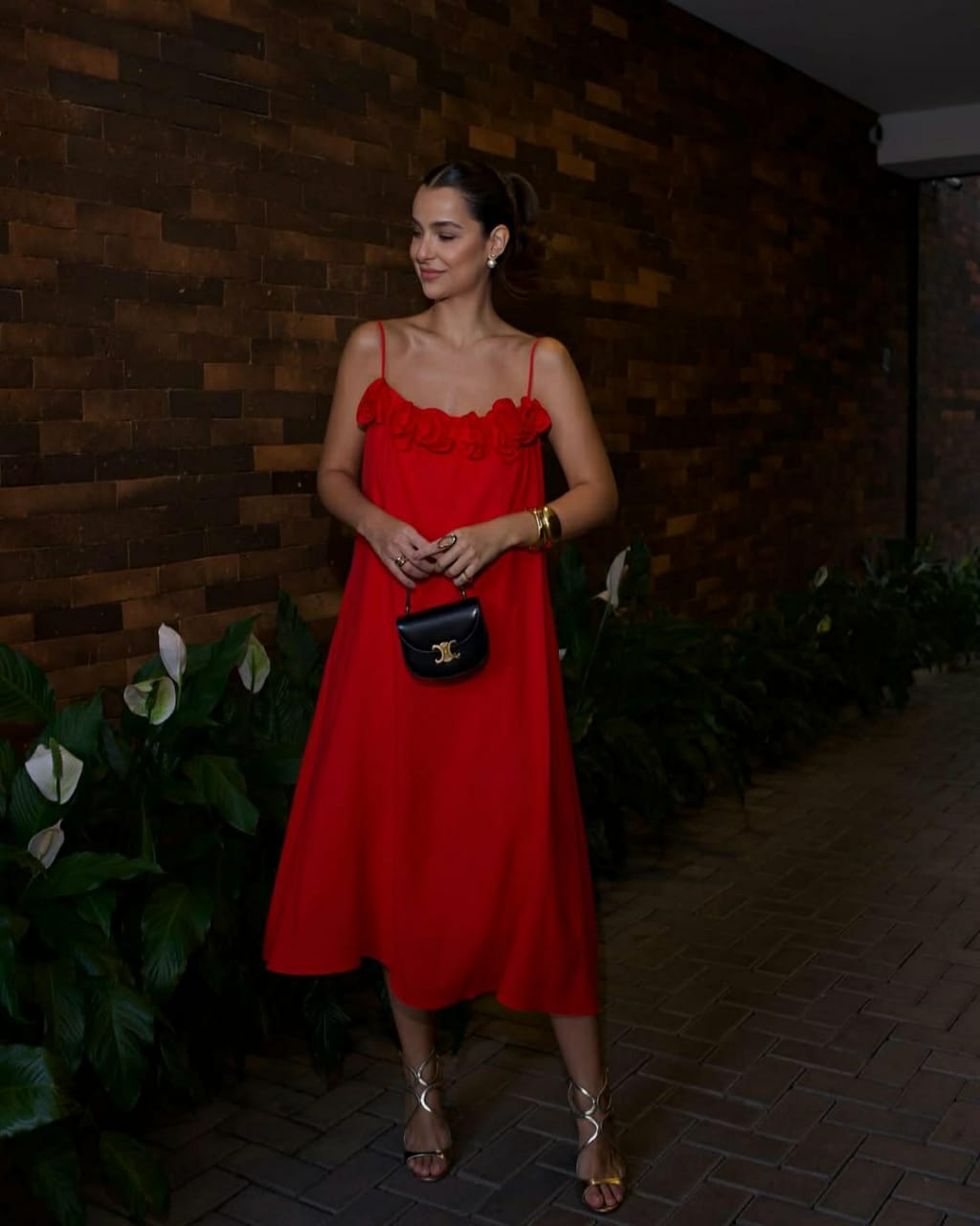 Vestido Cláudia Oliveira Dama Vermelho