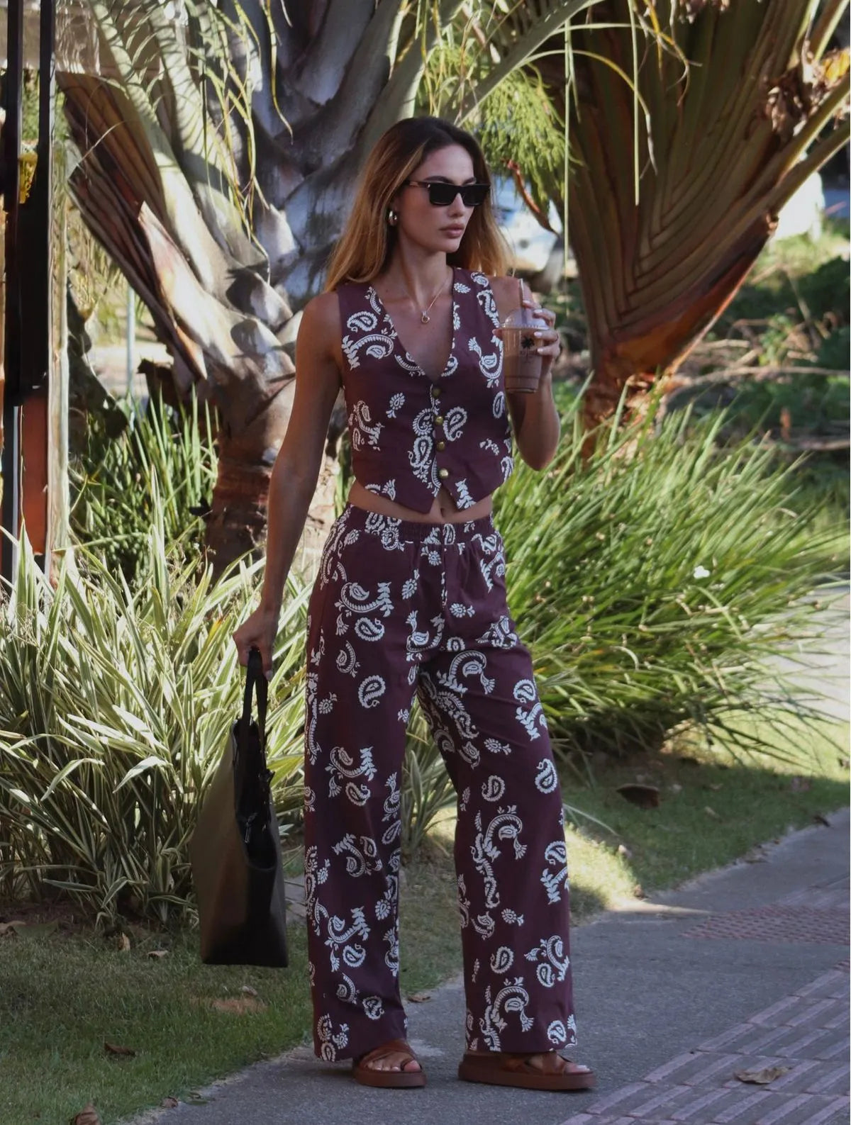 Conjunto Cloude Anne Marrom