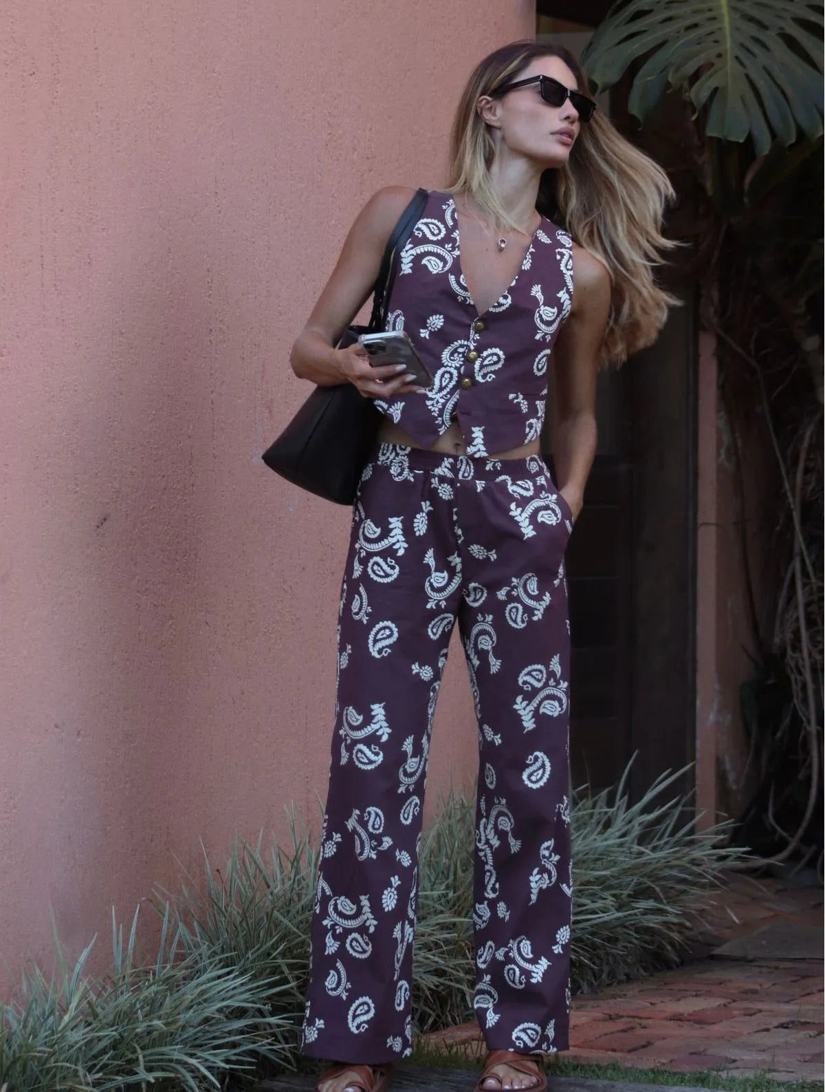 Conjunto Cloude Anne Marrom