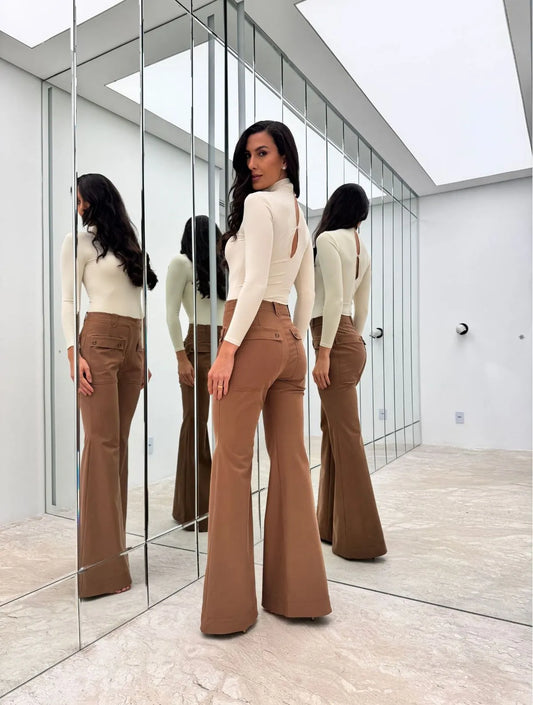 Calça Cloude Fernanda Marrom