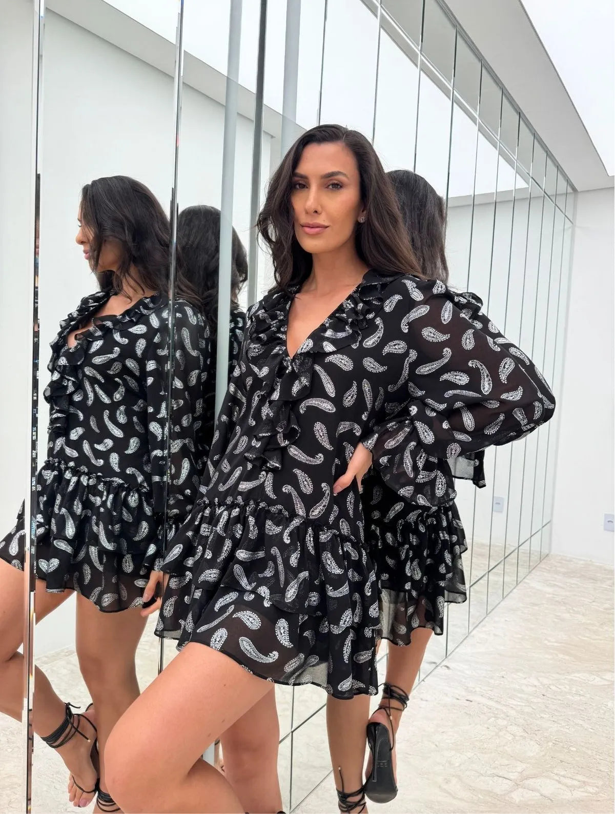 Vestido Cloude Mica Preto