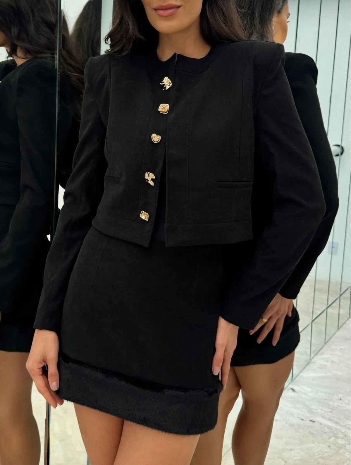 Conjunto Cloude Lidia 3P Preto