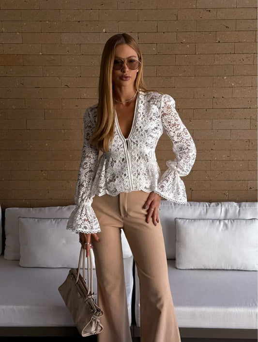 Calça Cloude Leo Bege