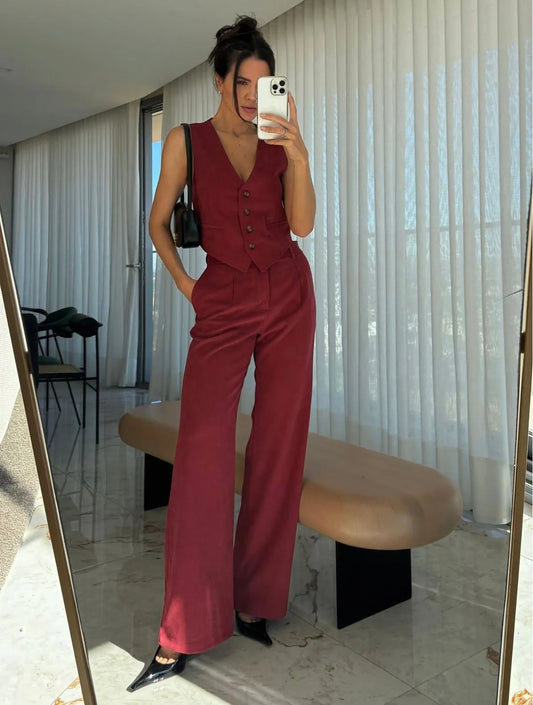 Calça Cloude Luma Vinho