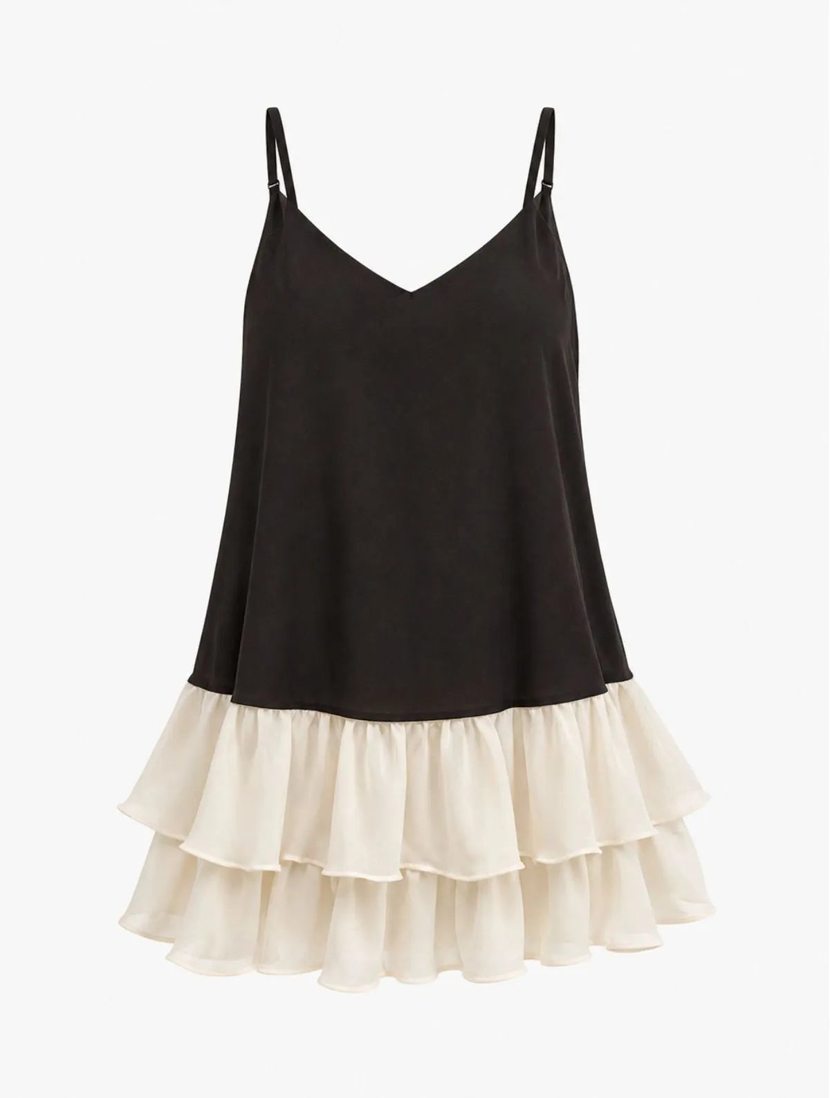 VESTIDO CLOUDE LOLO PRETO E BEGE