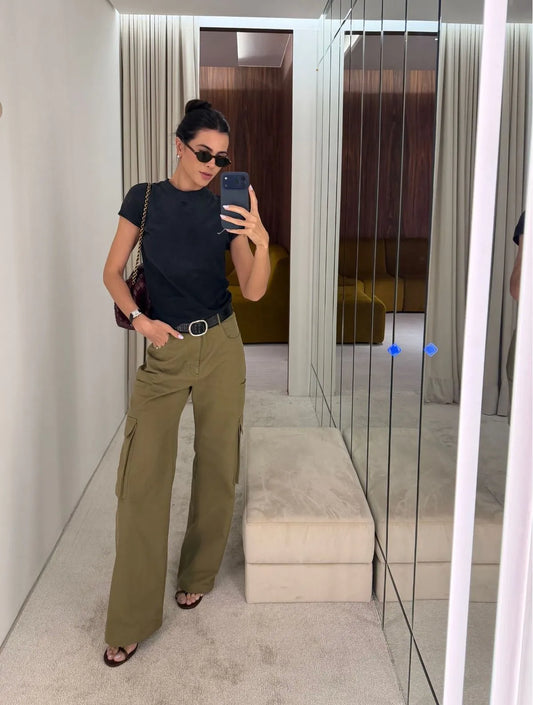 CALÇA CLOUDE CARGO LUANA VERDE MUSGO