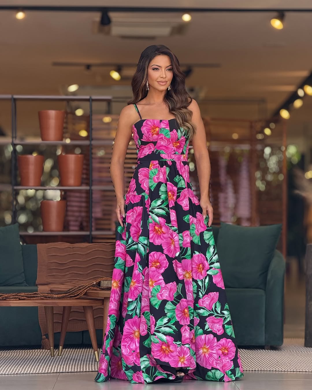 Vestido Amarante Analu Longo Estampado