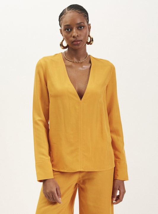Blusa L'Cecci Preta Shell Manga Longa
