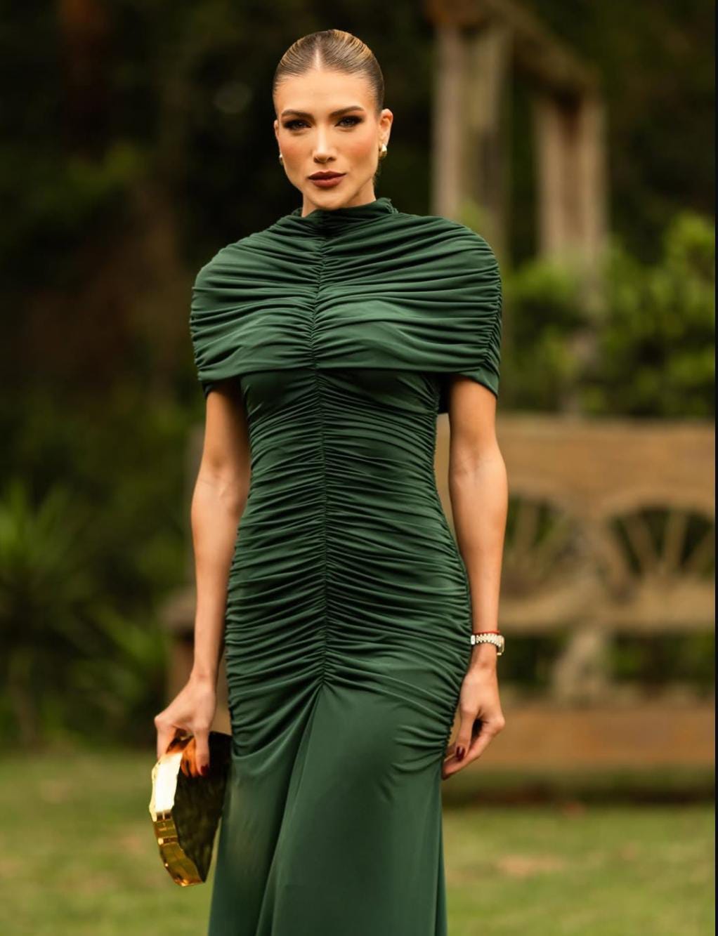 VESTIDO SRBRAND ESSENCE VERDE MUSGO ESCURO