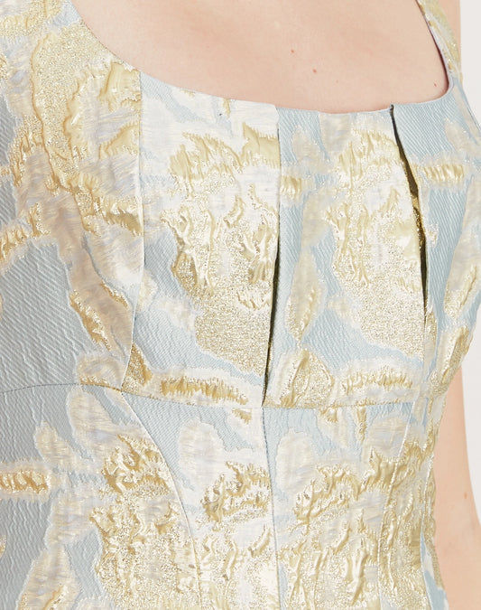 VESTIDO AMISSIMA MIDI LOUISE AZUL