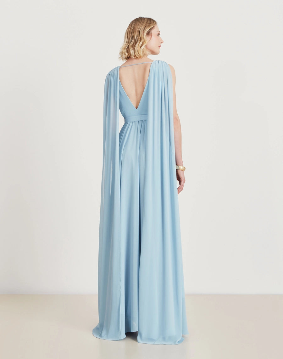 Vestido amissima longo justine azul