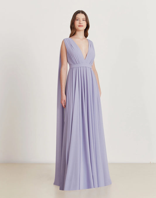 Vestido amissima longo justine roxo