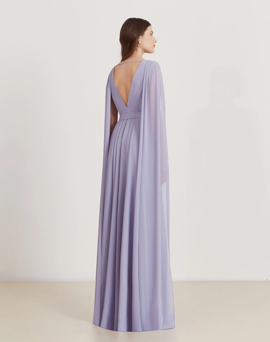 Vestido amissima longo justine roxo