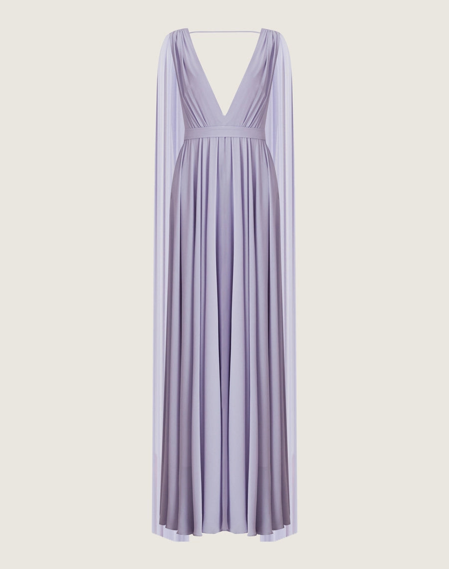 Vestido amissima longo justine roxo
