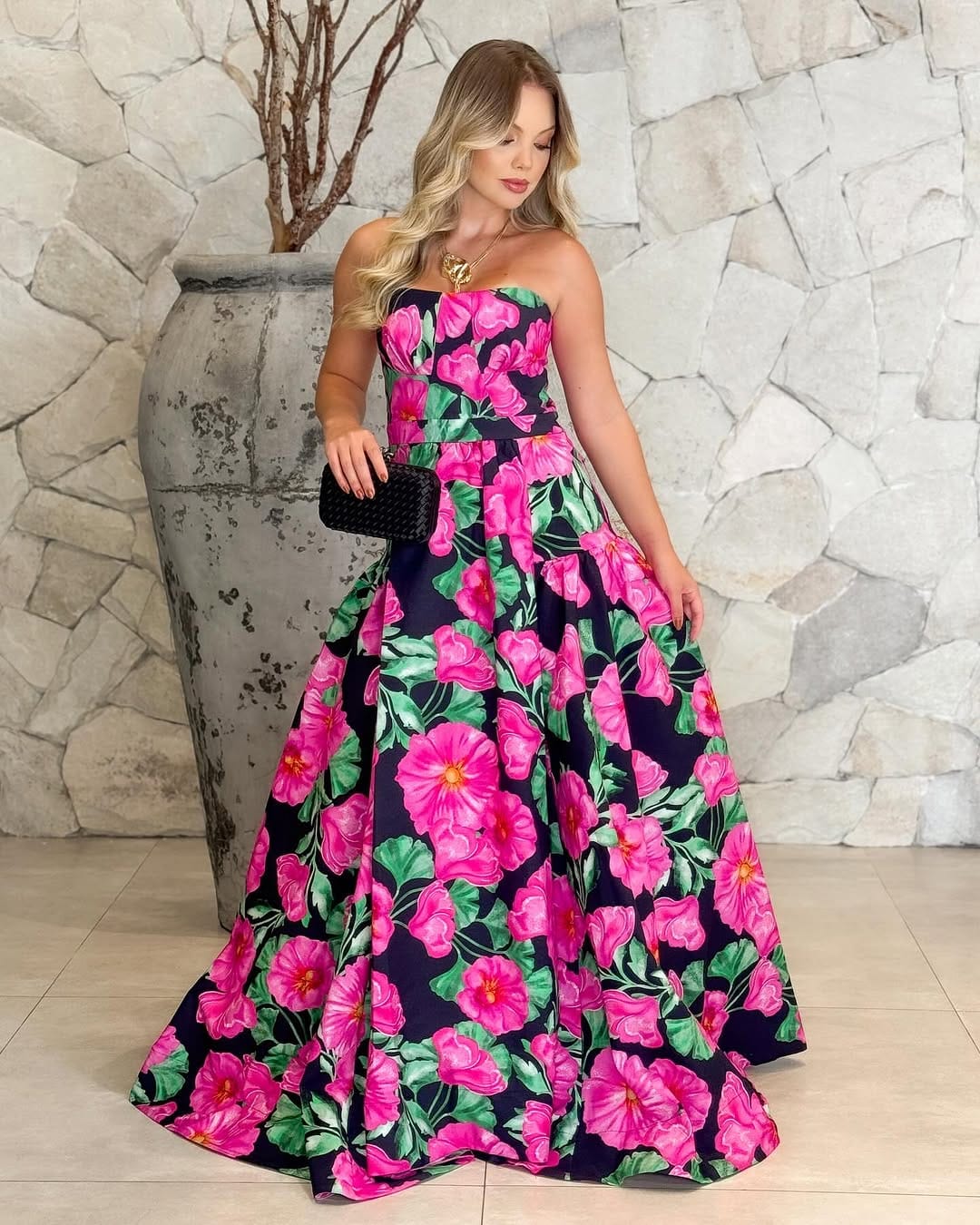 Vestido Amarante Analu Longo Estampado