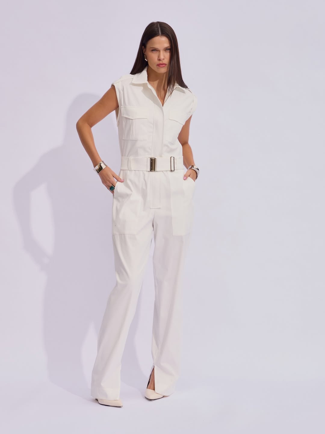 Macacão Raizz Alfaiataria Liliana Off White