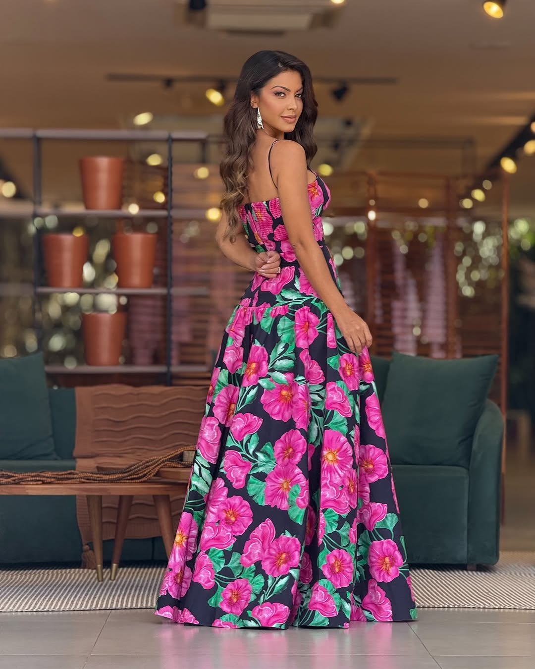 Vestido Amarante Analu Longo Estampado