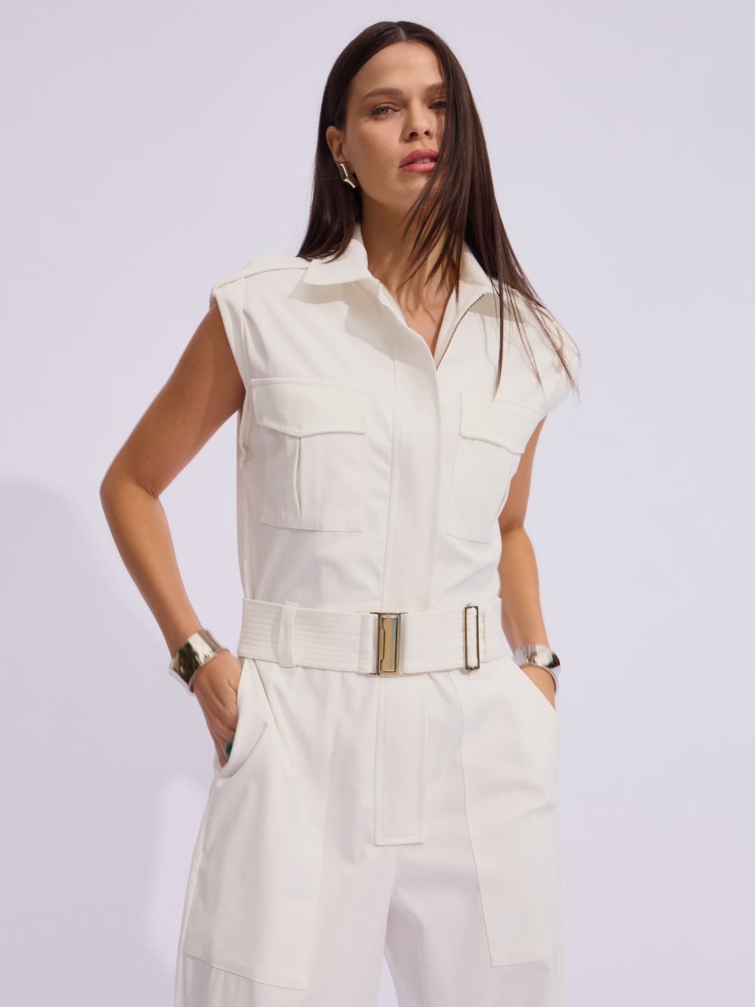 Macacão Raizz Alfaiataria Liliana Off White