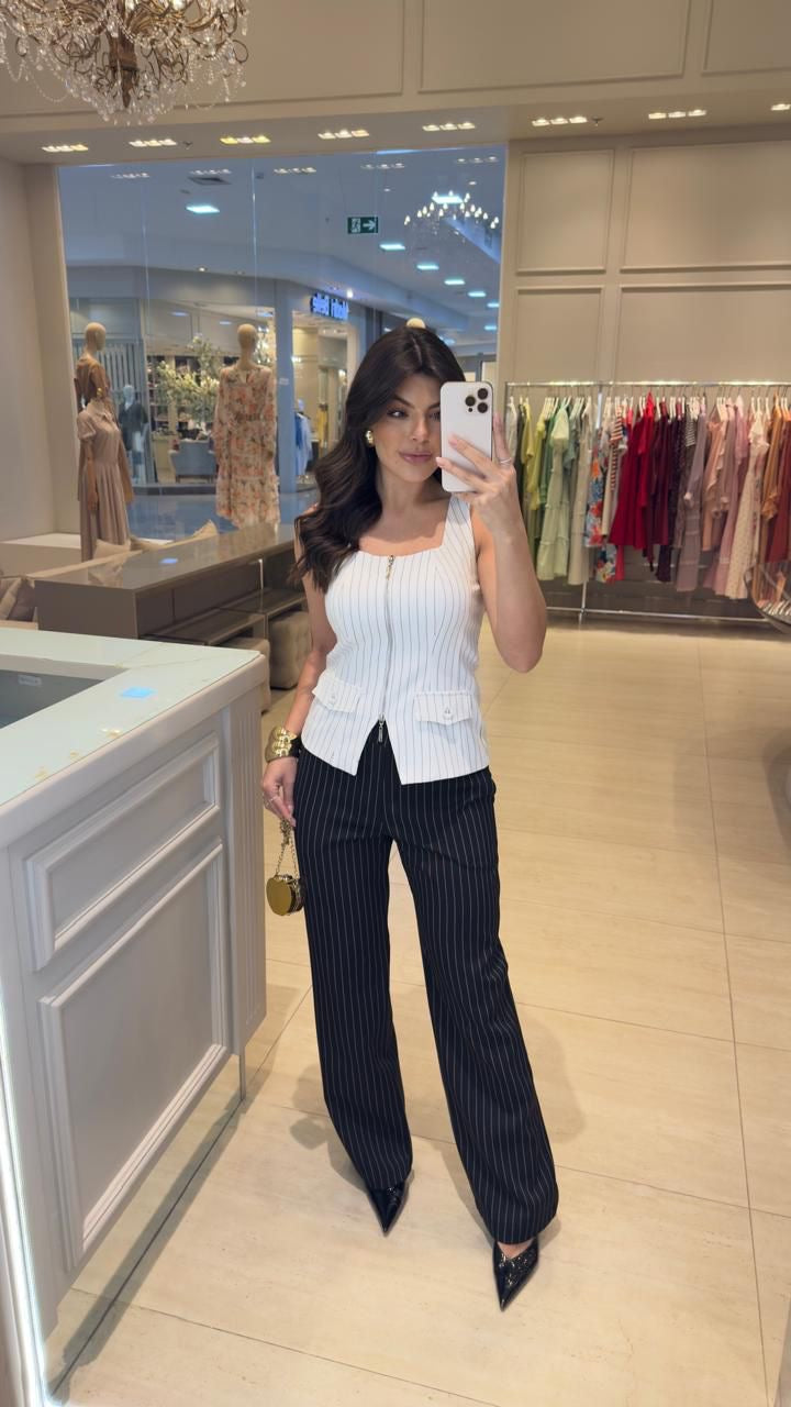 CONJUNTO LUZIA FAZZOLLI ALFAIATARIA ZIPER META OFF LIS