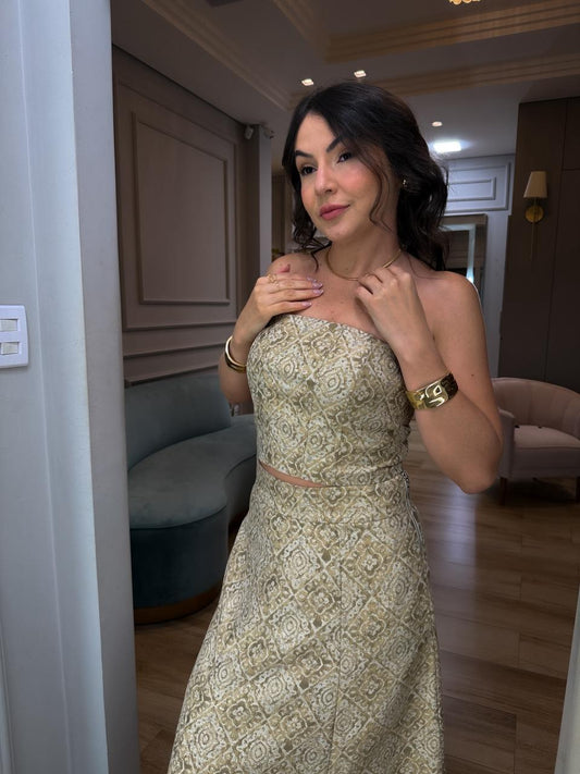 CONJUNTO RAIZZ BEGE LUMINE GOLDEN