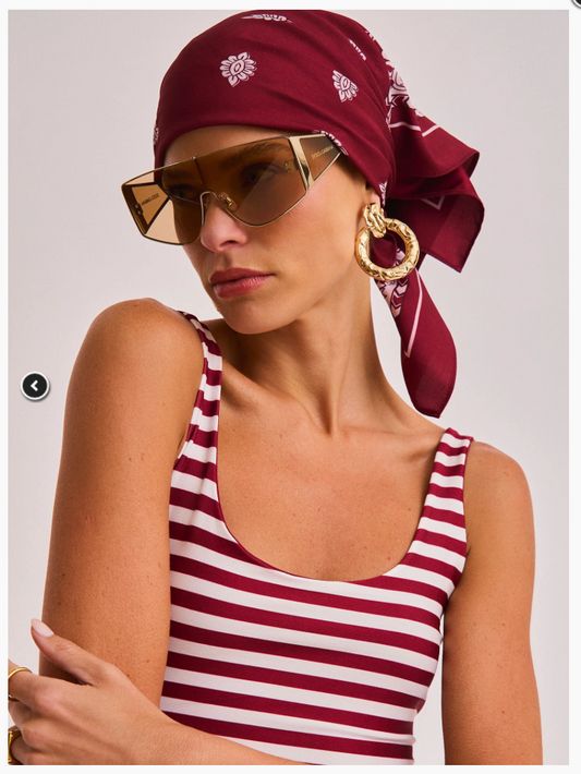 Lenço raizz acetinado selma vinho