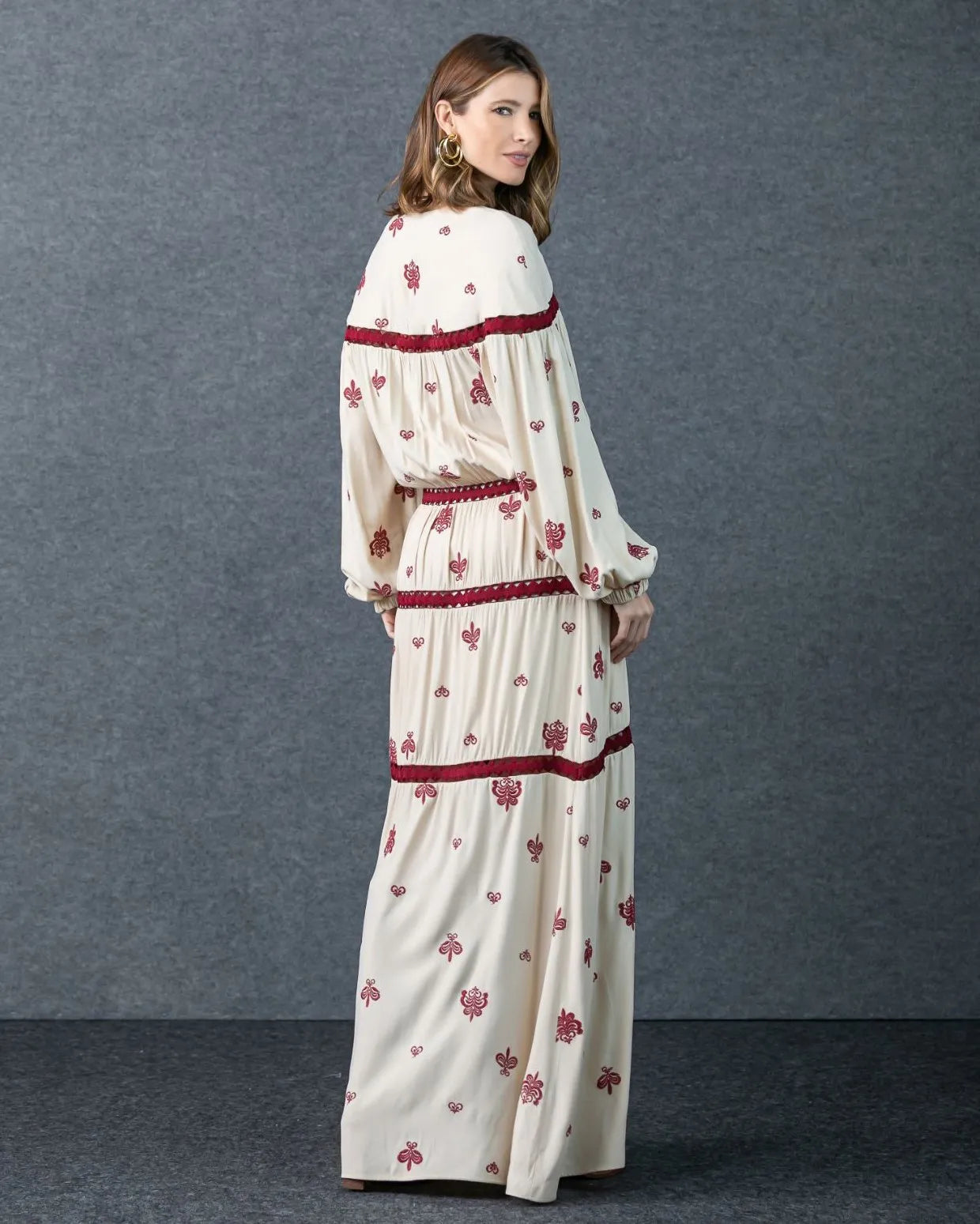 Vestido Anne Fernandes Alice Off Bordado