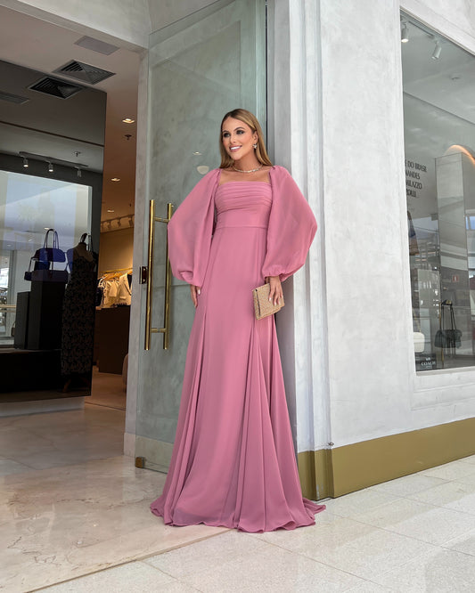 Vestido Dpsco Leyla Rosa Cha