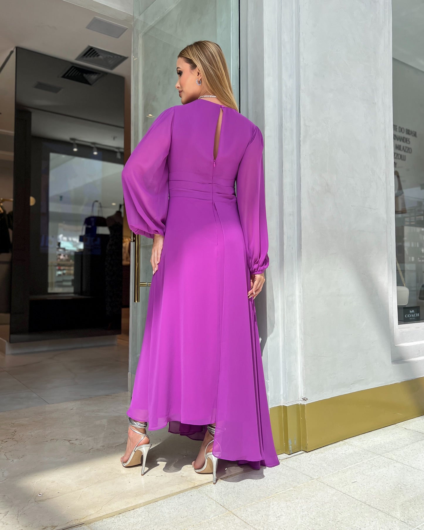 Vestido Dpsco Petra Midi Roxo