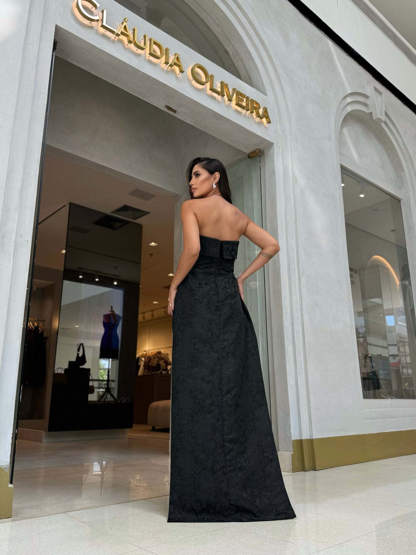 Vestido Dpsco Giorgia Midi Preto