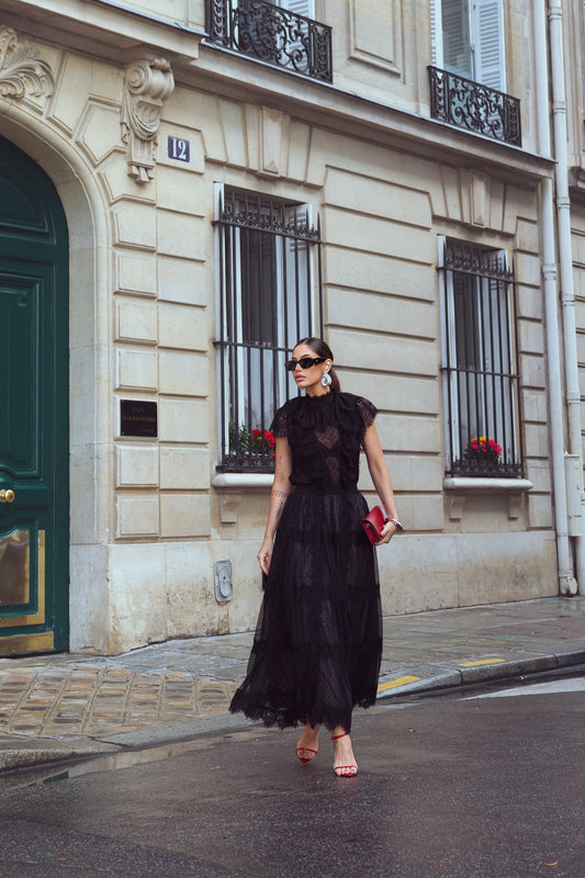 Conjunto luzia fazzolli tule giovana preto