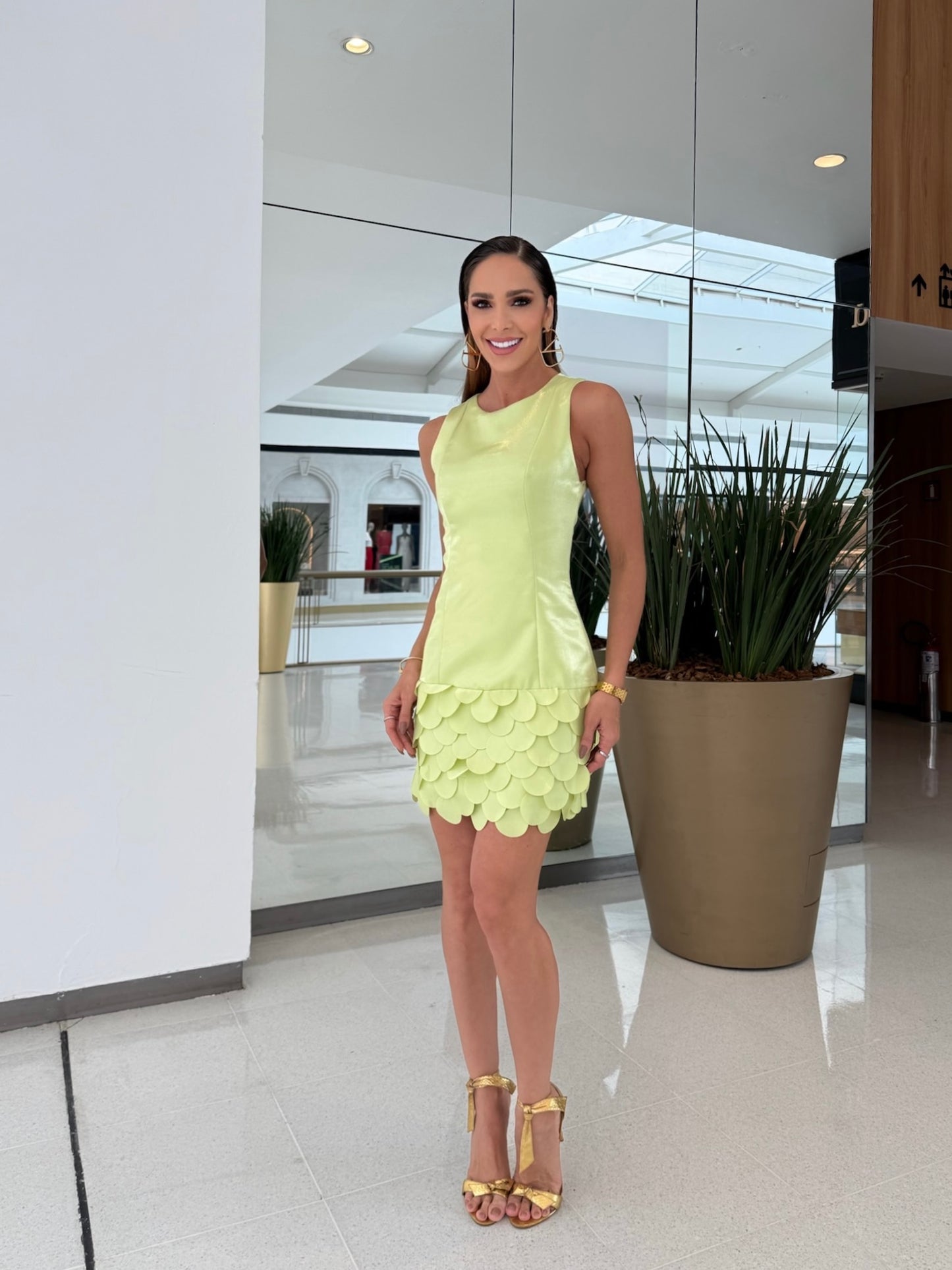 Vestido M.Rodarte Ht Juliana Curto Barrado Laser