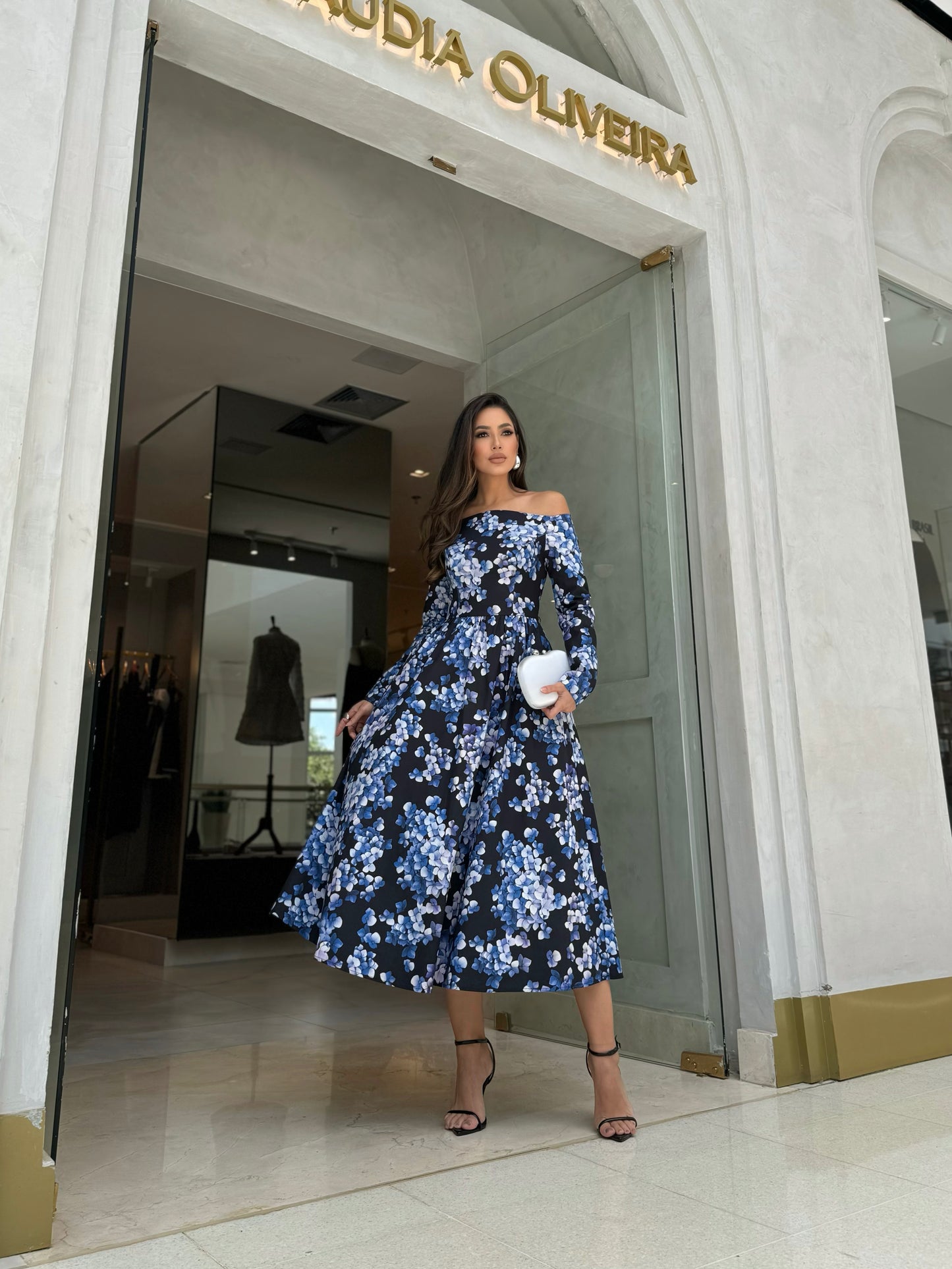 Vestido Lalibela Millie Midi Blaumeise