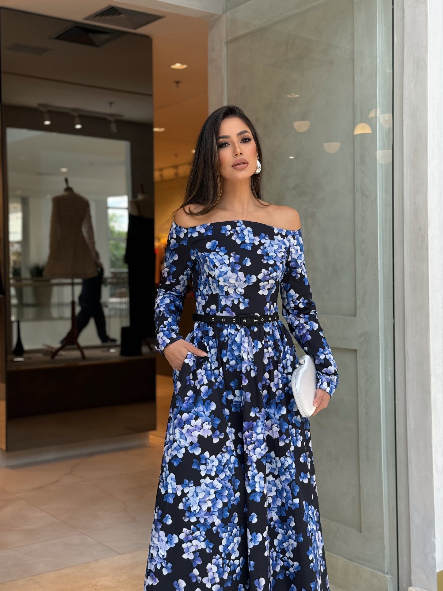 Vestido Lalibela Millie Midi Blaumeise