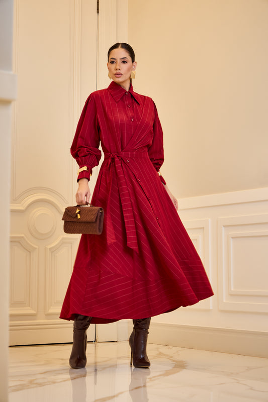 VESTIDO LUZIA FAZZOLLI XADREZ C AMARRAÇÃO VERM ESC