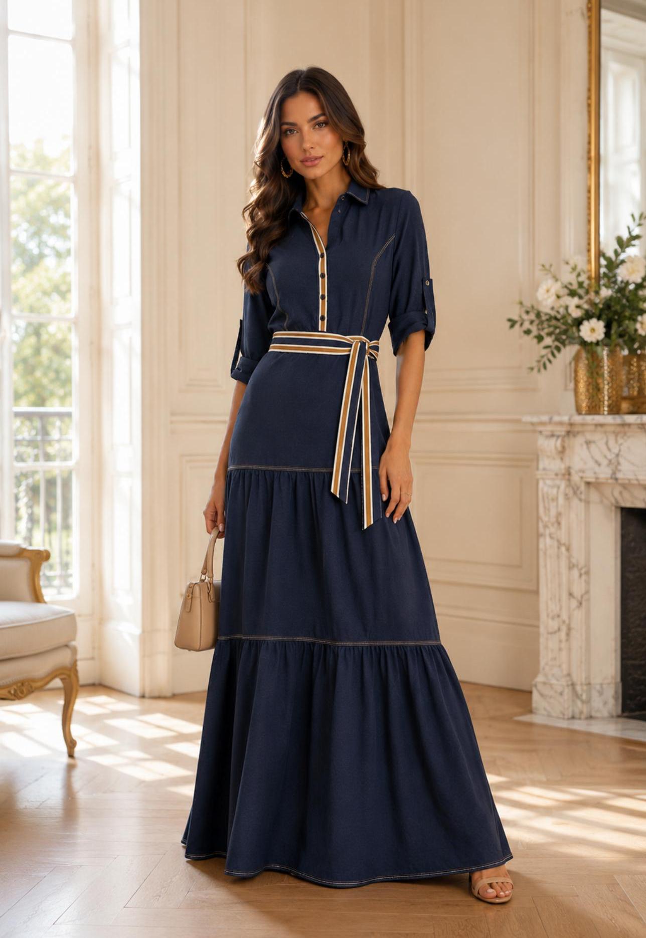 VESTIDO ARTSY BELA AZUL MARINHO
