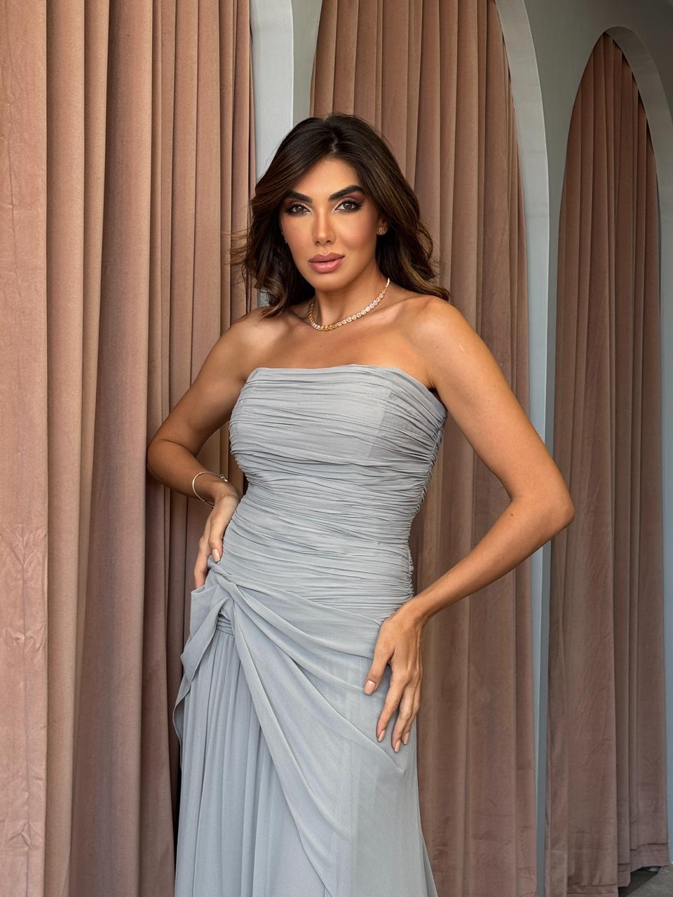 Vestido amissima longo lana verde