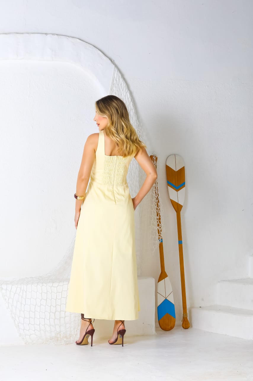 Vestido Anamês Ju Amarelo
