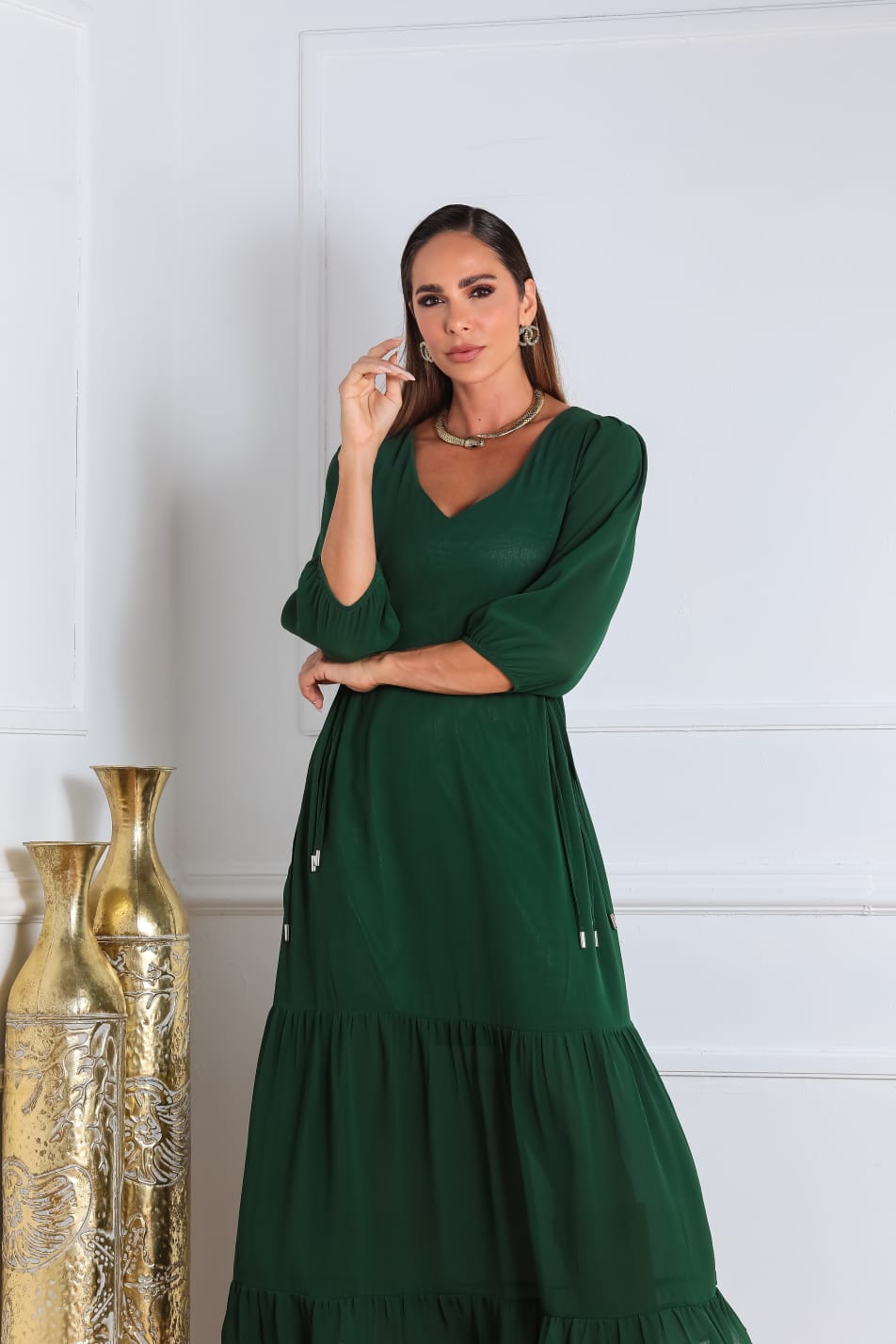 Vestido Anamês Tafnes Verde