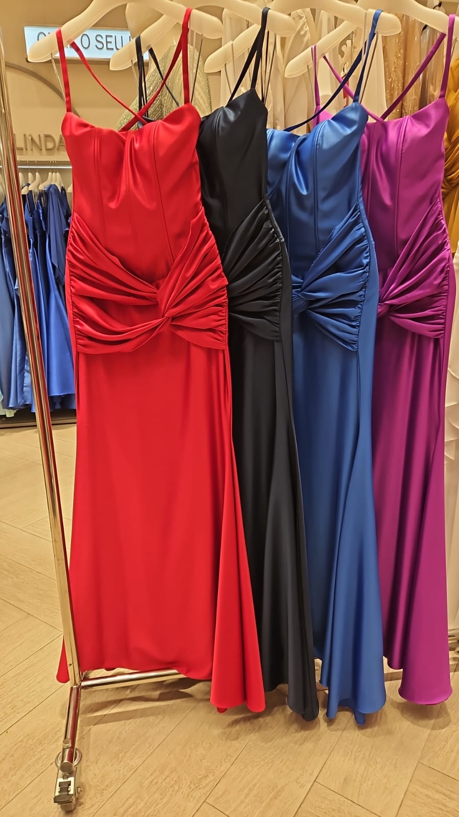 Vestido Dpsco Larissa Azul Bic