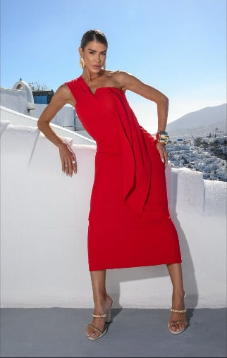 VESTIDO DESNUDE ELIANA VERMELHO