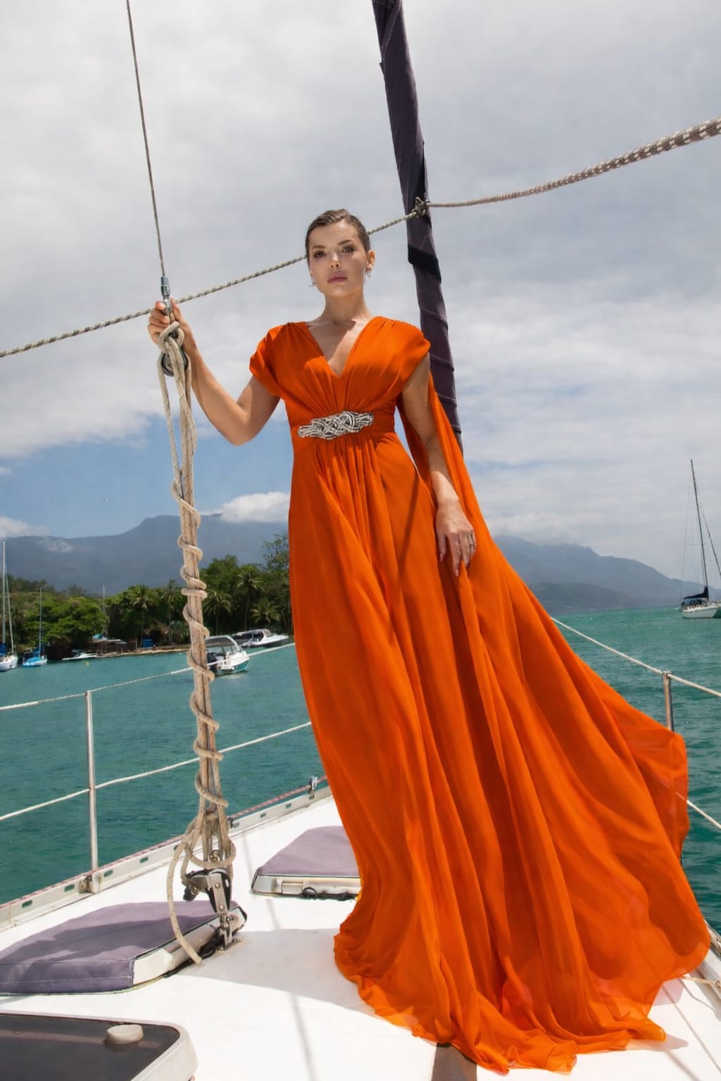 VESTIDO SRBRAND ISOBEL LARANJA