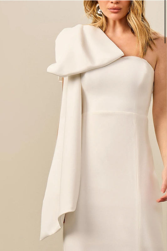 VESTIDO LULEG MIDI MAX LAÇO OFF WHITE