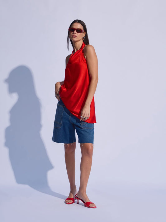 Conjunto Raizz assimétrico Maraisa Vermelho