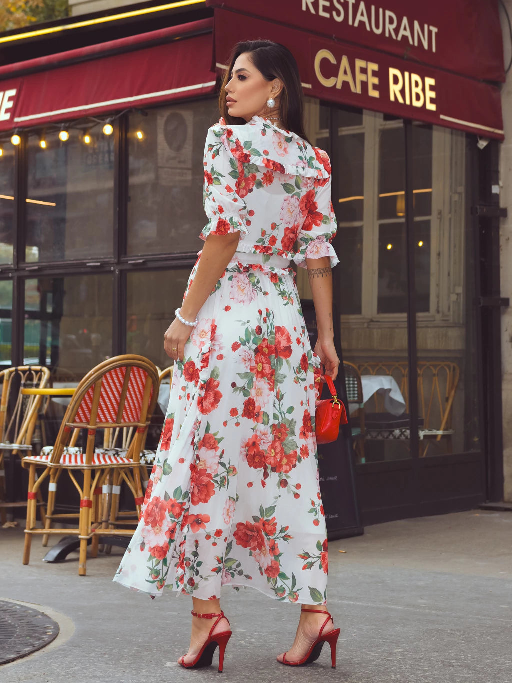 Vestido luzia fazzolli tule estampado c nesgas