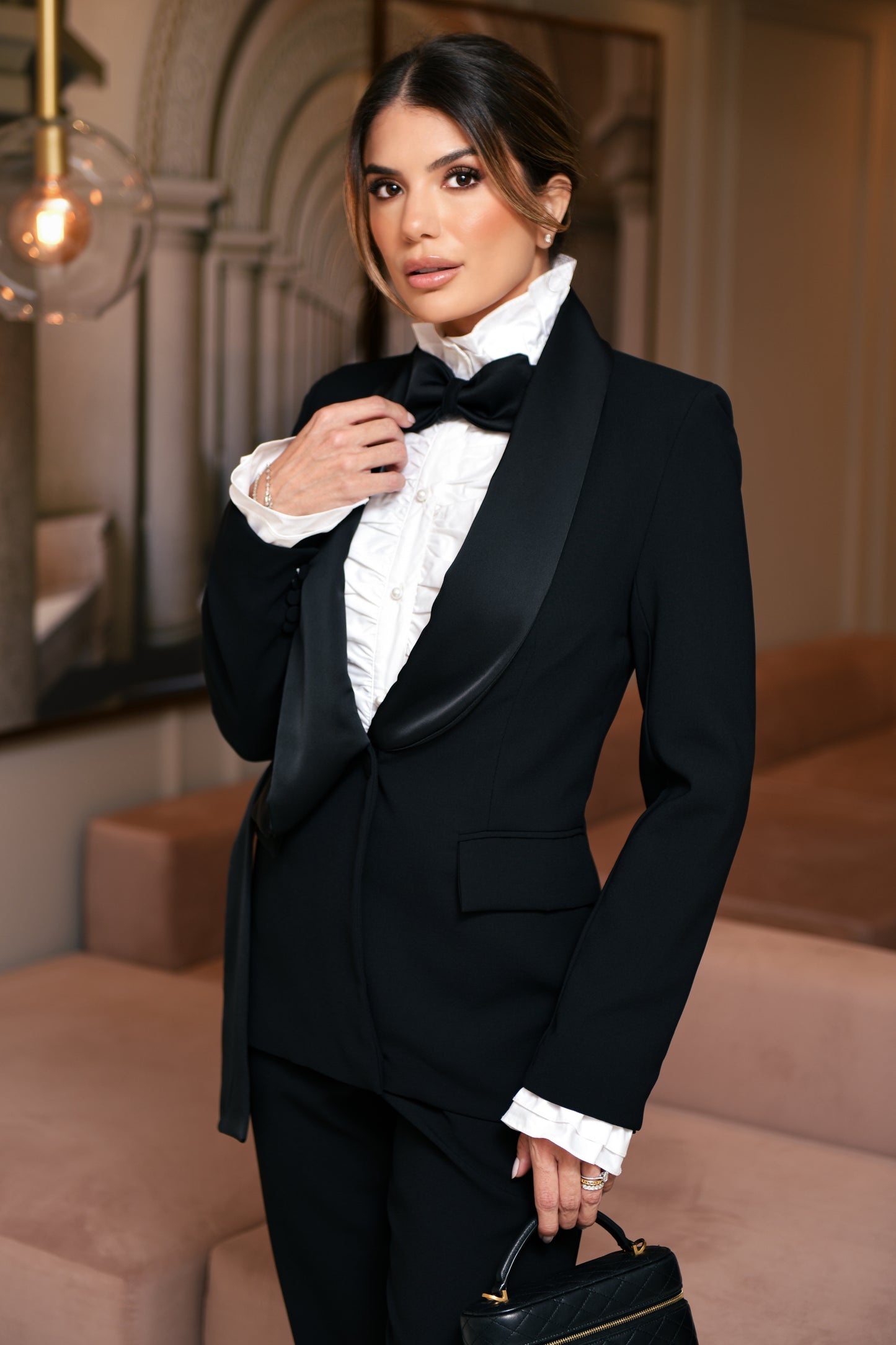 CONJUNTO LUZIA FAZZOLLI CREPE SATIN DUBAI PRETO
