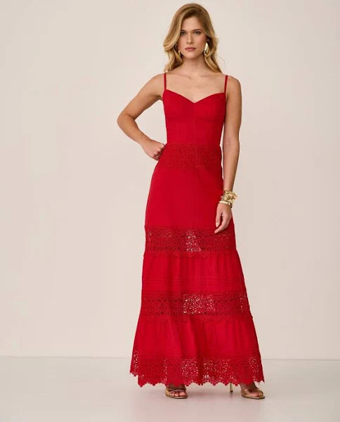 VESTIDO ARTSY ARIELA VERMELHO