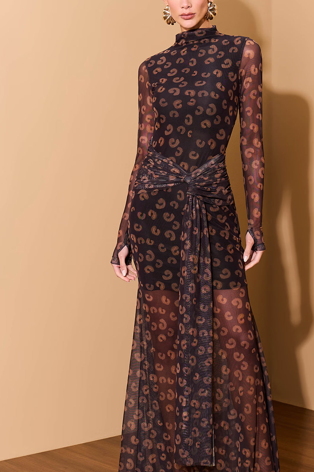 VESTIDO LULEG TULE ESTAMPADO REFLEXO