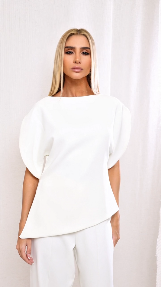 CONJUNTO CLOSET BLUSA ABALONADA C OFF WHITE